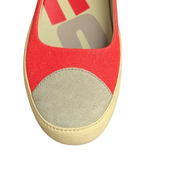 Flipflop Slip On Loafers Comfort Shoes Red Tan Suede US 9 - Picture 3 of 8